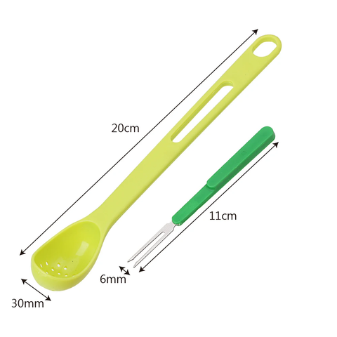 2 - Pieces Jar Spoon & Fork
